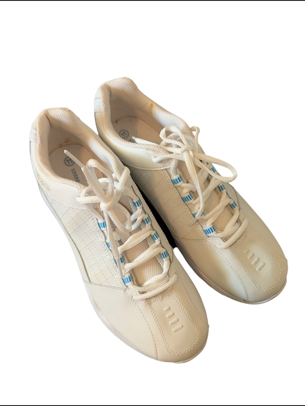 Women's Cross Trekkers Classic Low-Top Leather Sneakers in White - 11